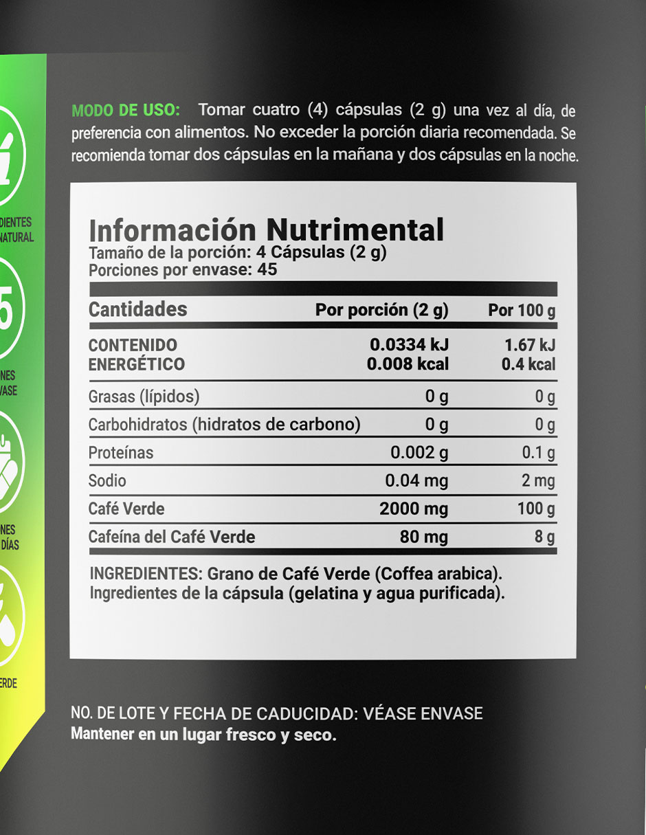 Green coffee B Life con café verde de 180 cápsulas 2