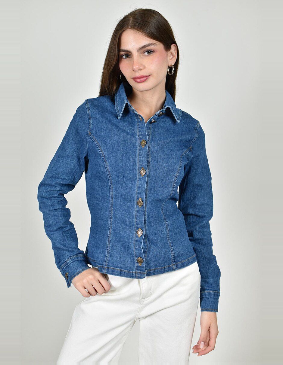 Camisa roman fashion de algodón manga larga para mujer Camisa roman fashion de algodón manga larga para mujer