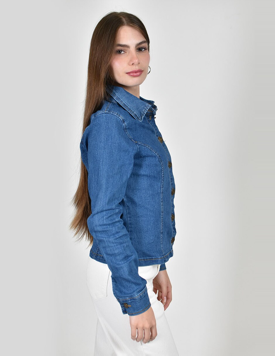 Camisa roman fashion de algodón manga larga para mujer 2
