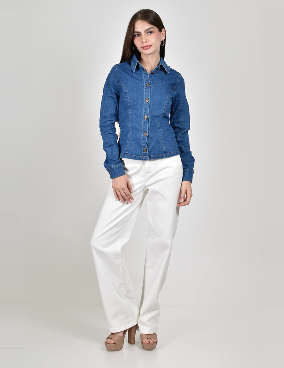 Camisa roman fashion de algodón manga larga para mujer 4