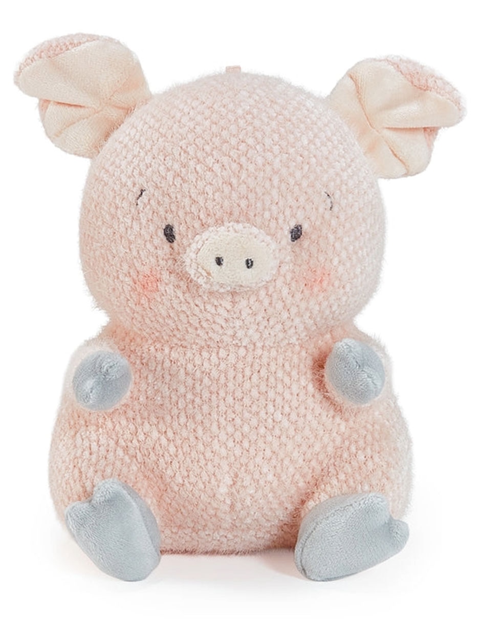 Peluche de puerco hecho a mano de 18 cm