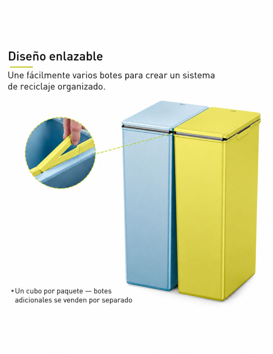 Bote de basura Eko morandi de plástico