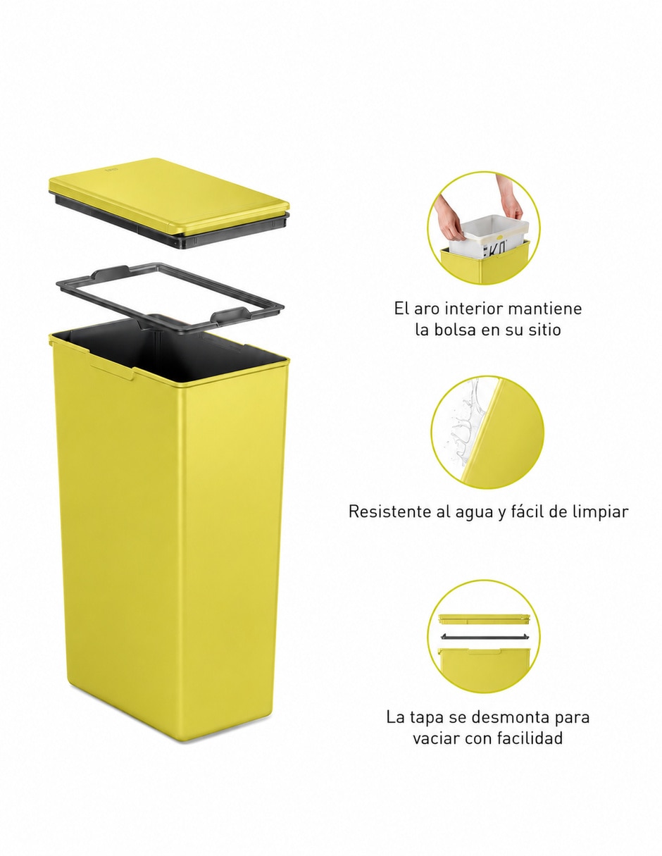 Bote de basura Eko morandi de plástico