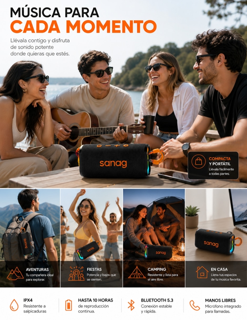 Audífonos True Wireless eg22 con bocina sanag m15 y smartwatch filwans gtr negro Inalámbrica con cancelación de audifonos 3