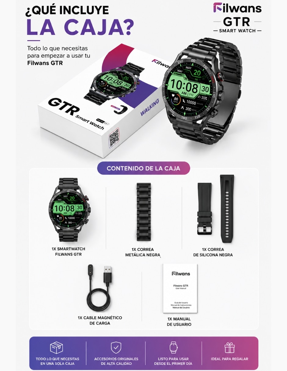 Audífonos True Wireless eg22 con bocina sanag m15 y smartwatch filwans gtr negro Inalámbrica con cancelación de audifonos 5