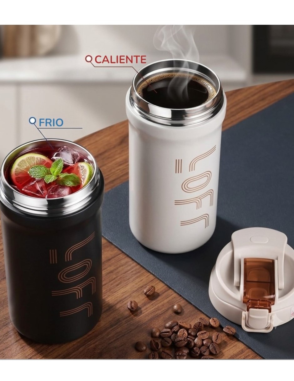 Termo de acero inoxidable con tapa rosca 7