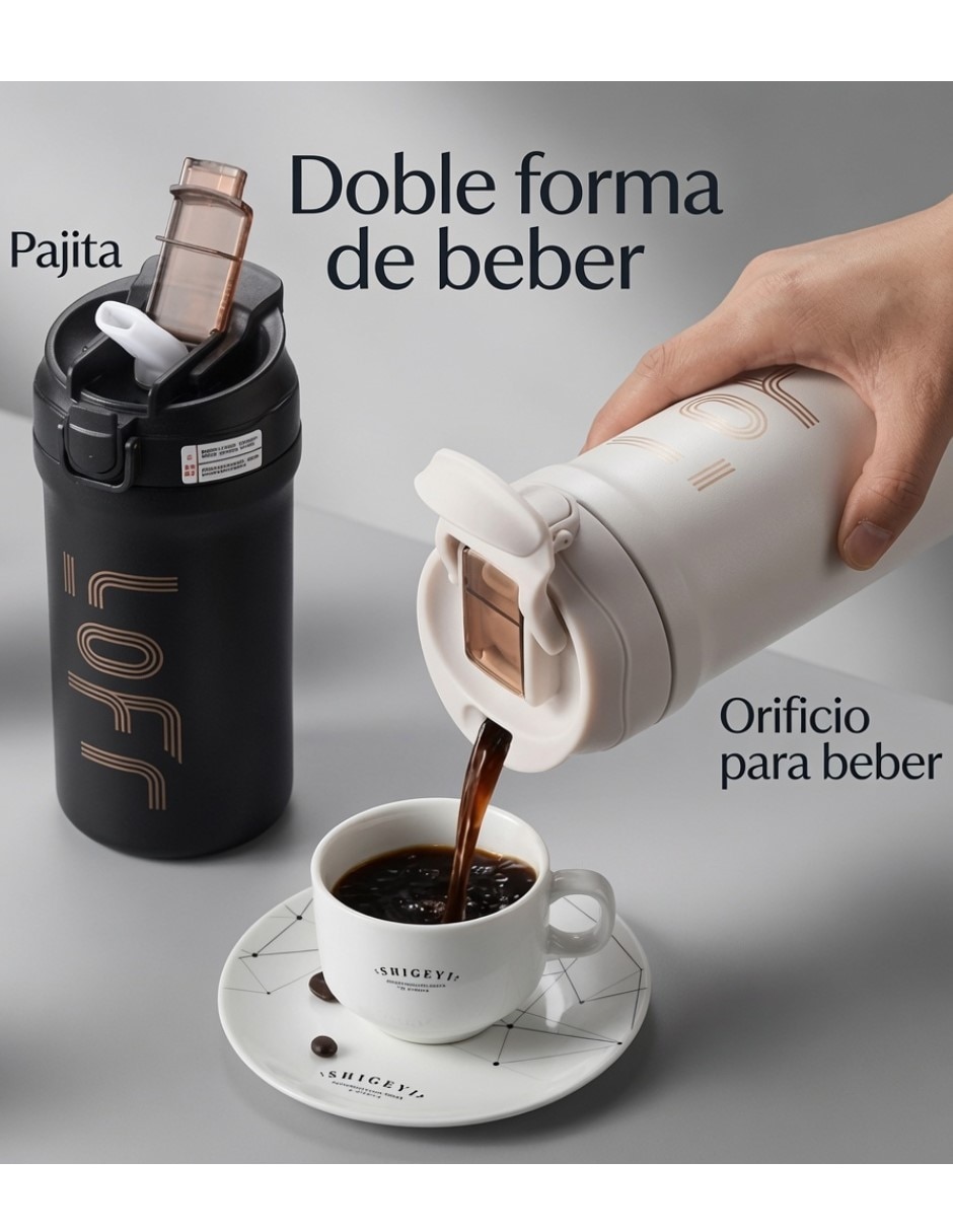 Termo de acero inoxidable con tapa rosca 3