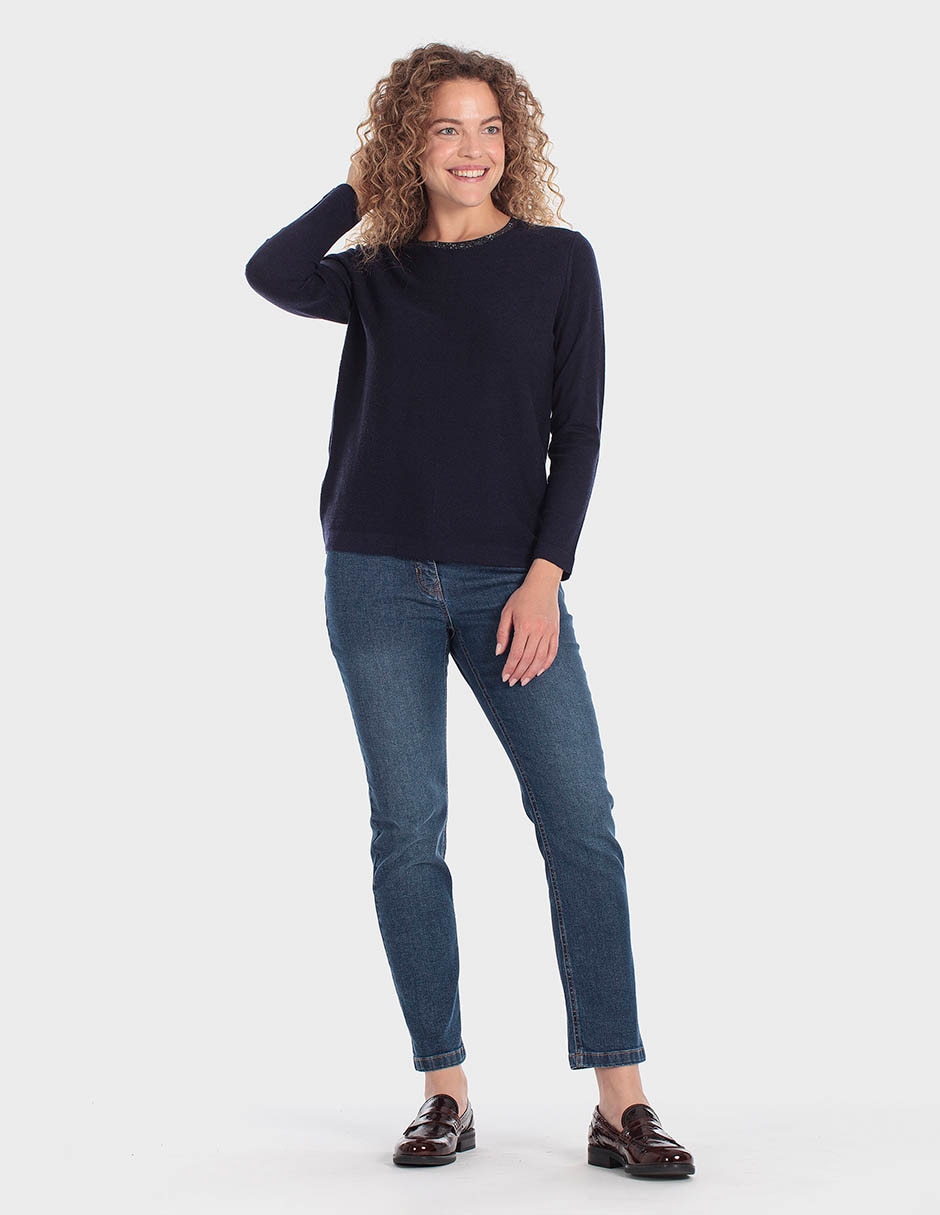 Suéter cuello redondo para mujer