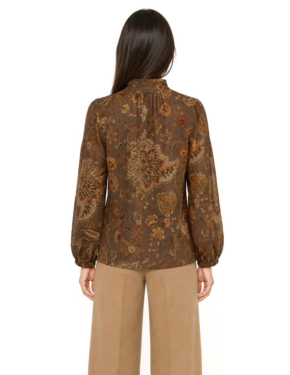 Blusa foley's manga larga para mujer