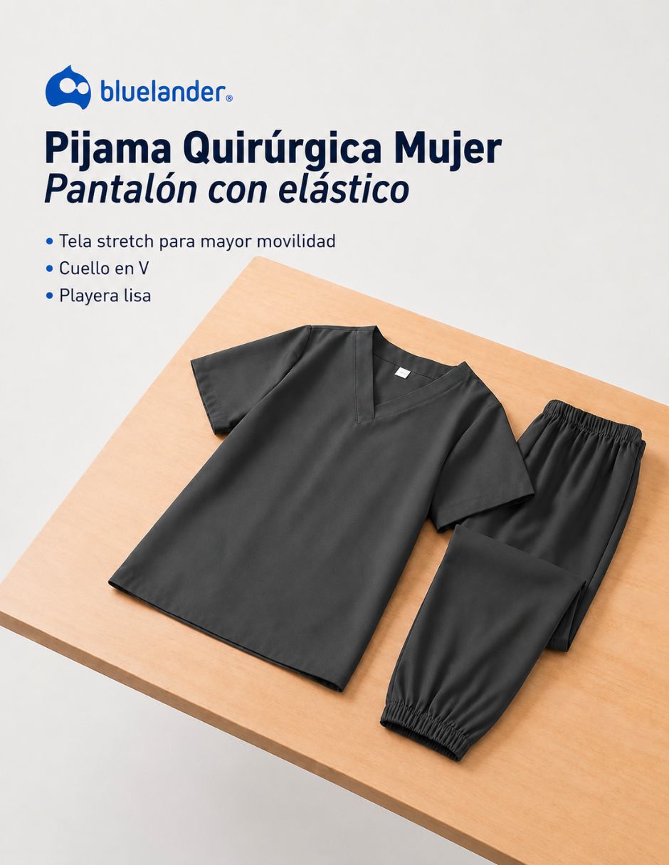 Pijama quirúrgica bluelander estilo recto para mujer 4