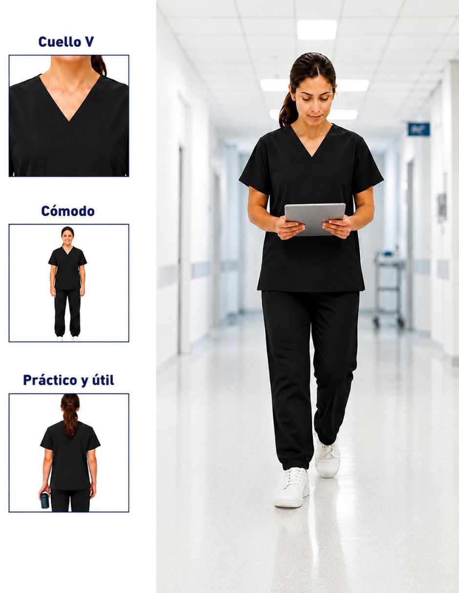 Pijama quirúrgica bluelander estilo recto para mujer 4
