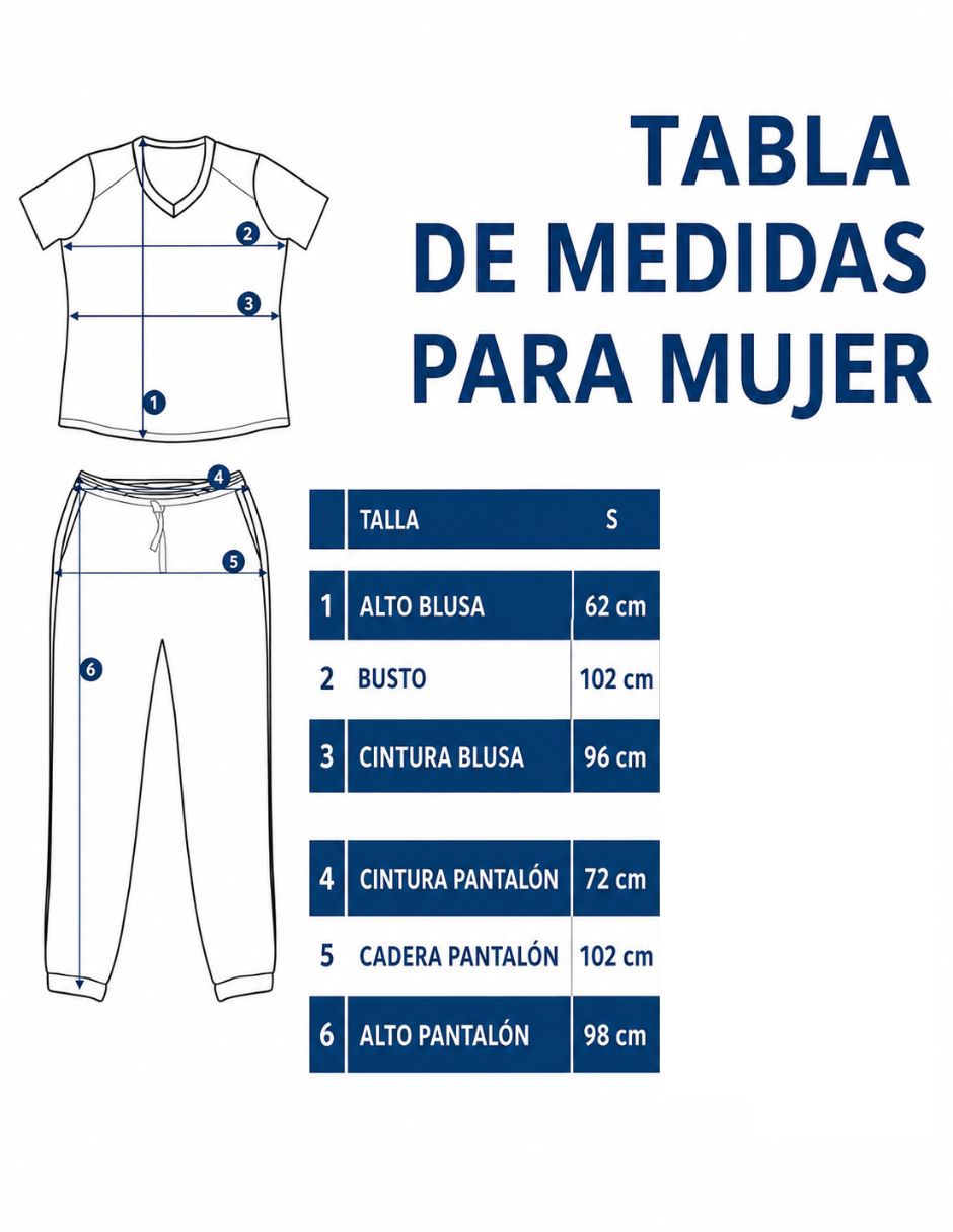 Pijama quirúrgica bluelander estilo recto para mujer 5