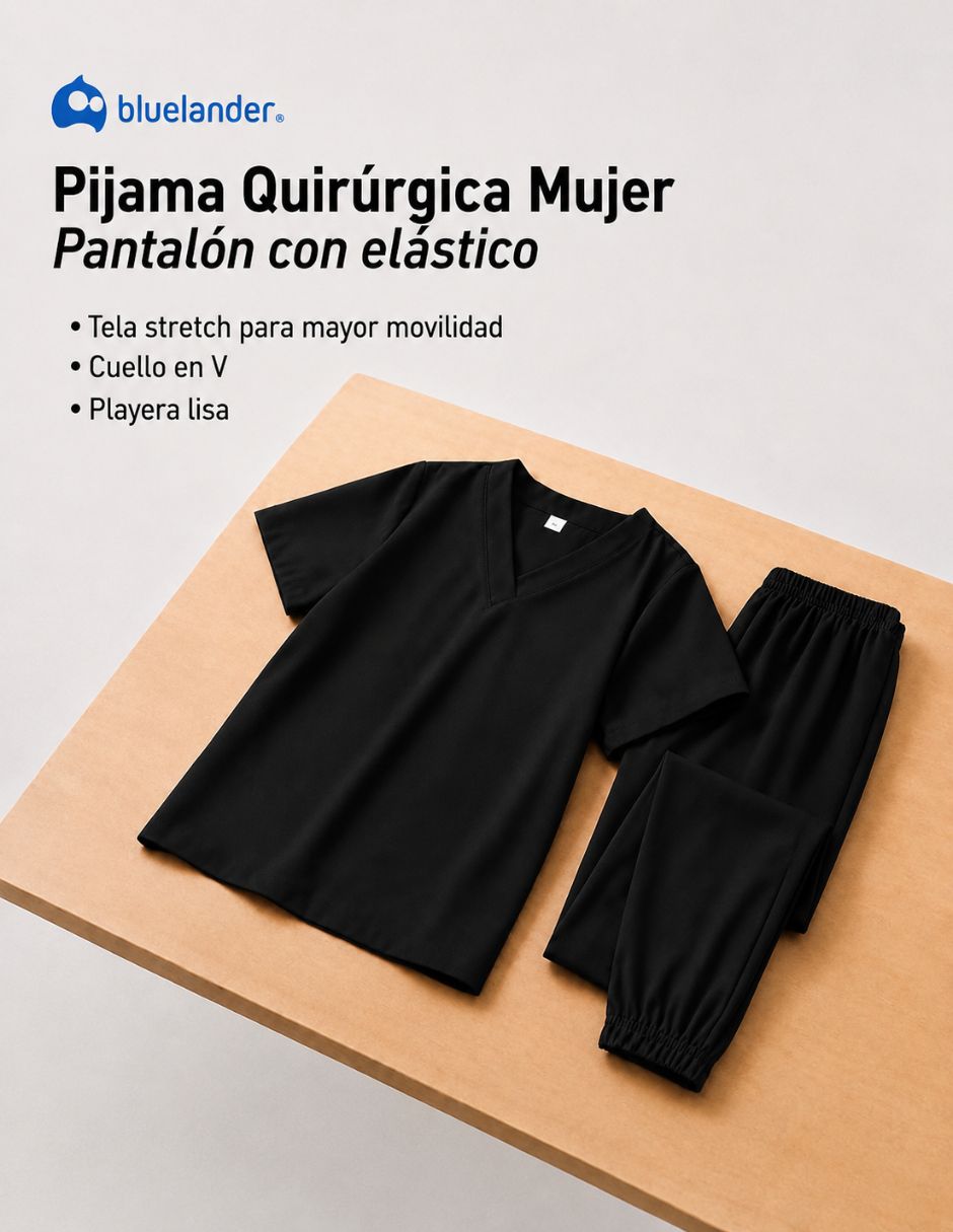 Pijama quirúrgica bluelander estilo recto para mujer 3