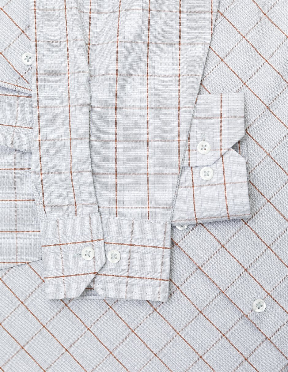 Camisa casual manchester manga larga para hombre 7