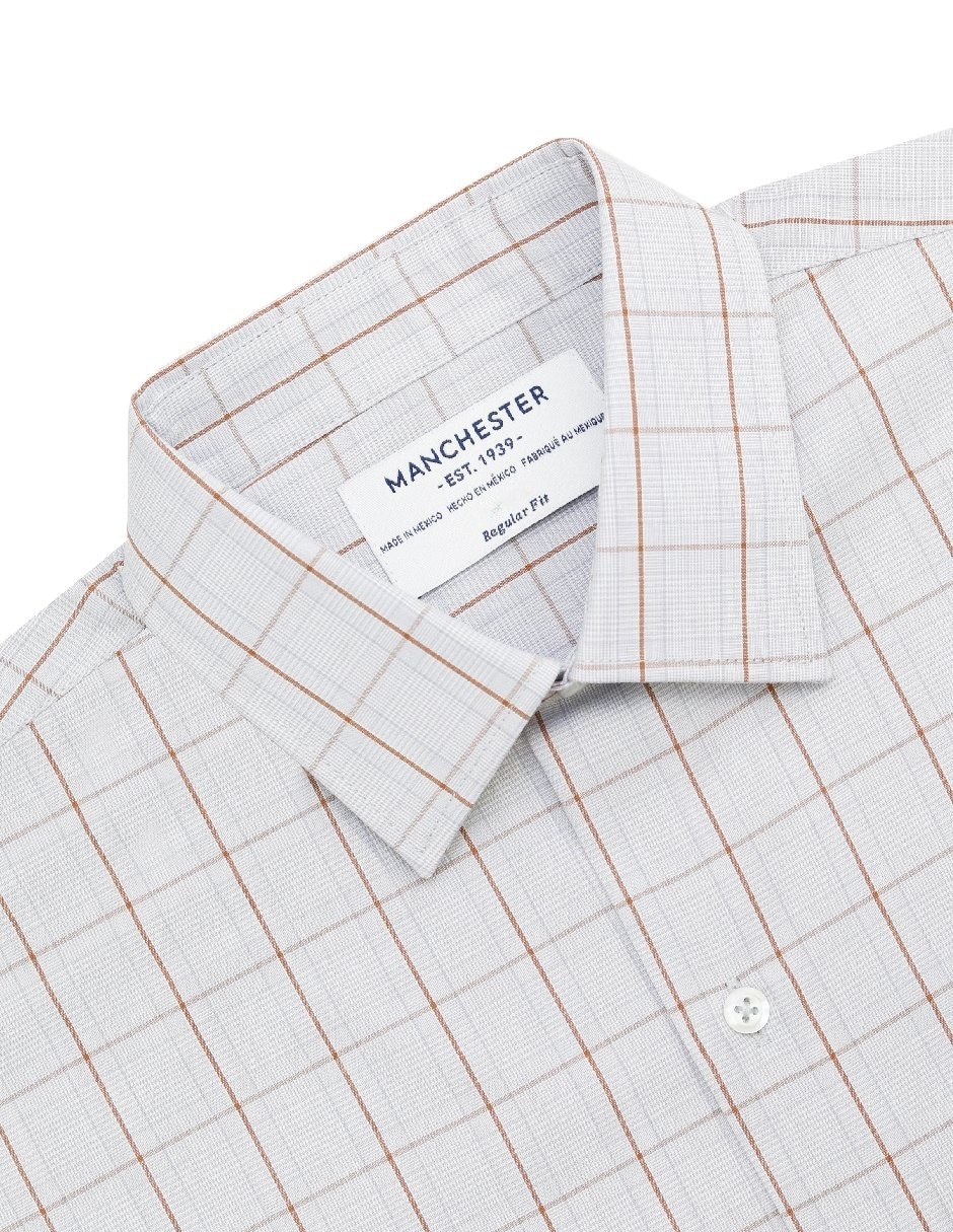 Camisa casual manchester manga larga para hombre 3