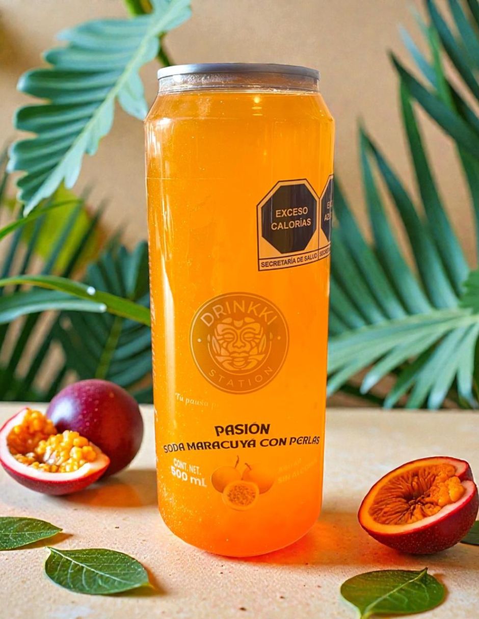 Jugo espumoso Drinkki Station Tu Pausa Perfecta Comienza Aquí sabor frutal 9