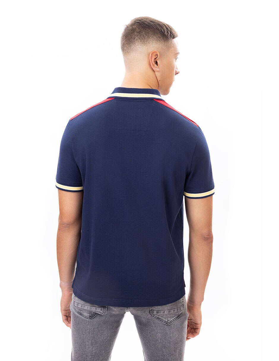 Playera nautica jeans cuello polo para hombre