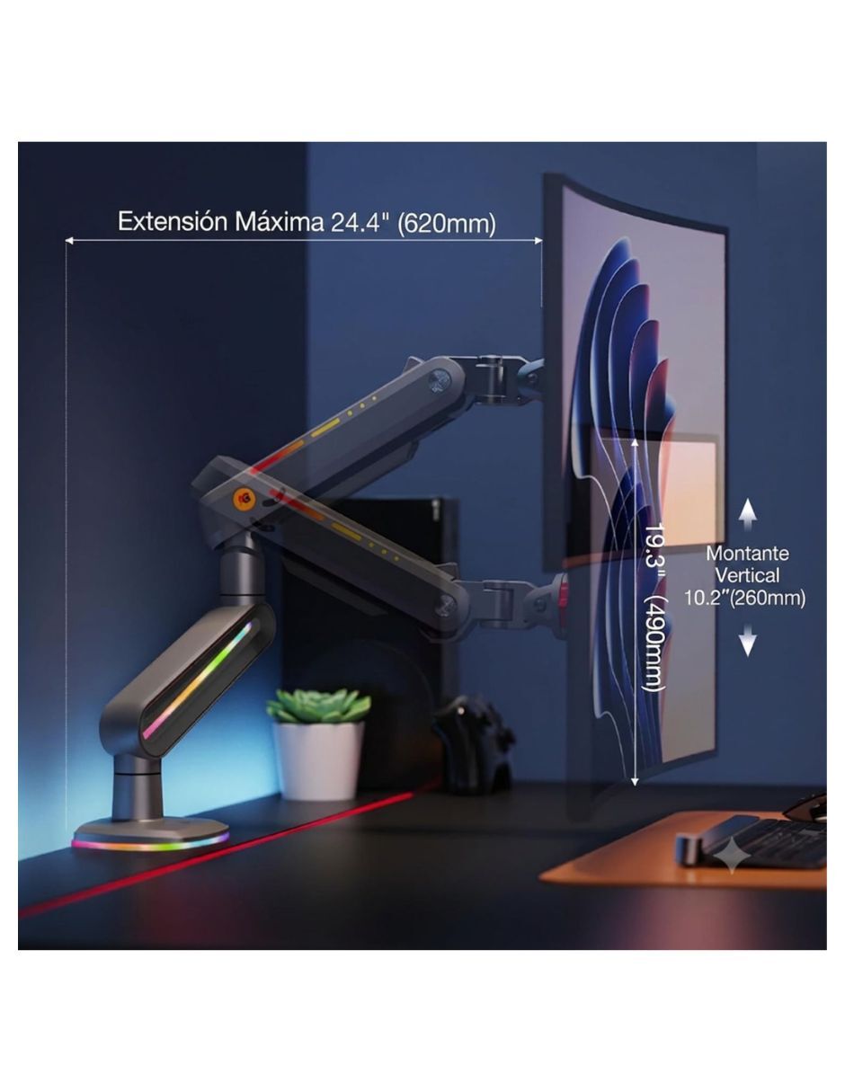 Soporte NORTH BAYOU para monitor Giratorio 32.60 pulgadas 2