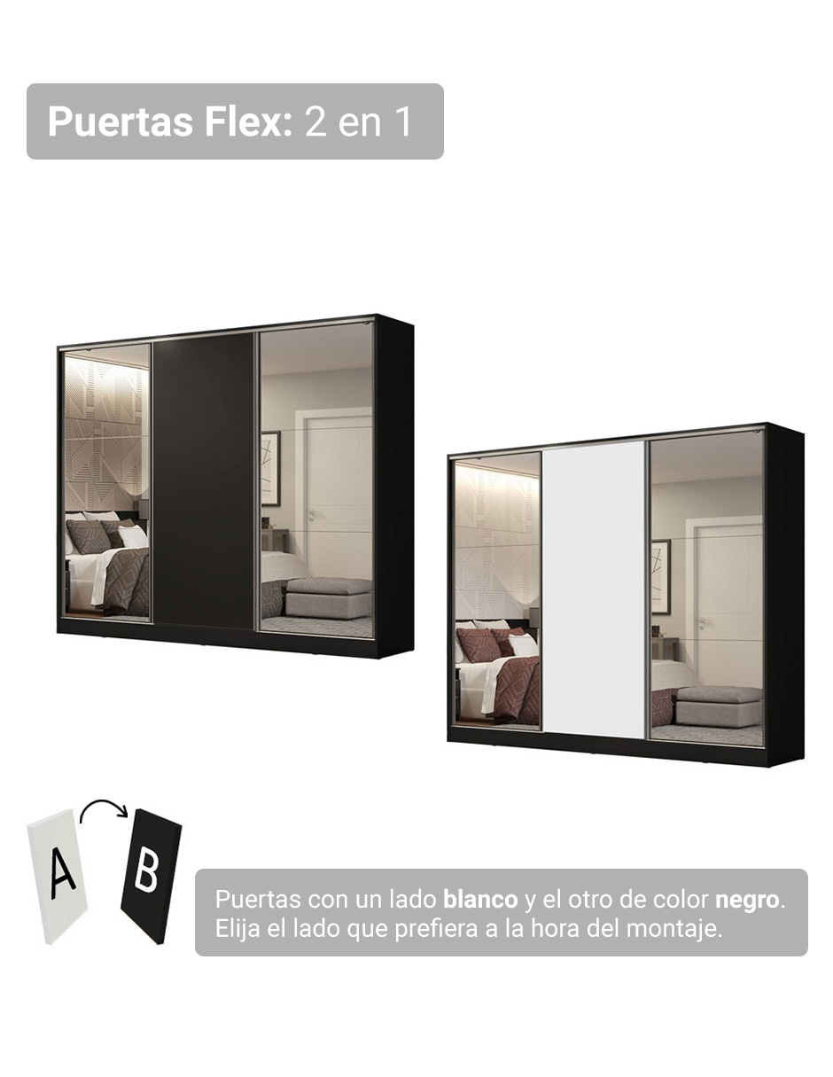 Ropero armable Madesa 10638N2E de MDF 4
