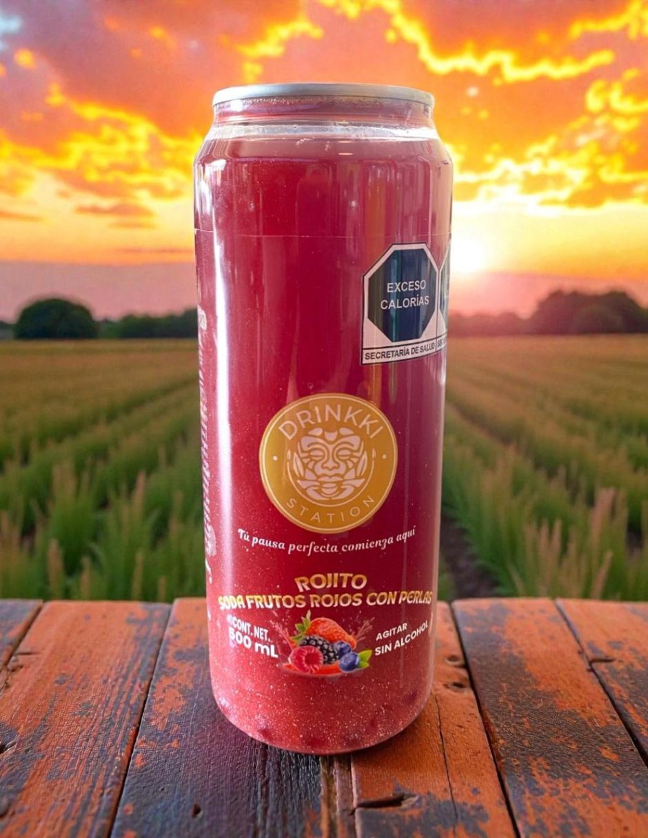 Jugo espumoso Drinkki Station Tu Pausa Perfecta Comienza Aquí sabor frutos rojos 3