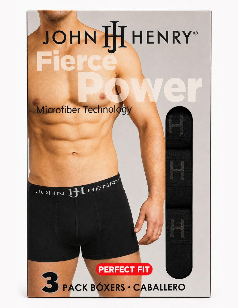 Bóxer john henry de poliamida y elastano para hombre 3 piezas Bóxer john henry de poliamida y elastano para hombre 3 piezas