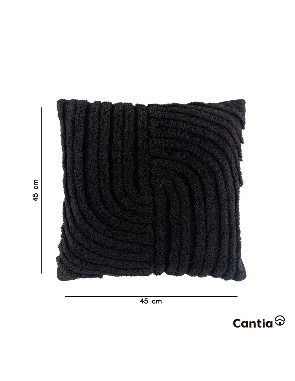 Cojín decorativo Cantia Grafito Textura 6