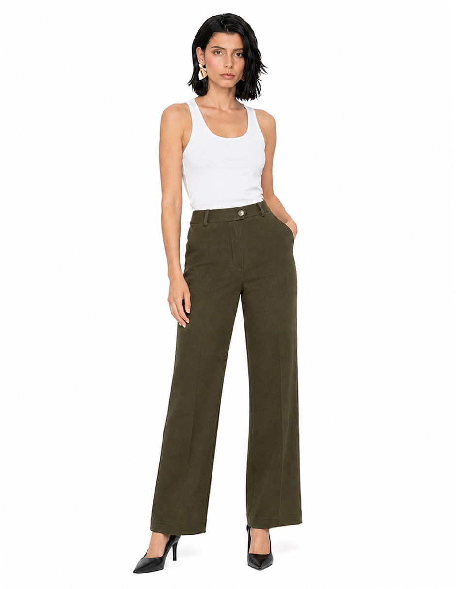 Pantalón regular foley's recto para mujer