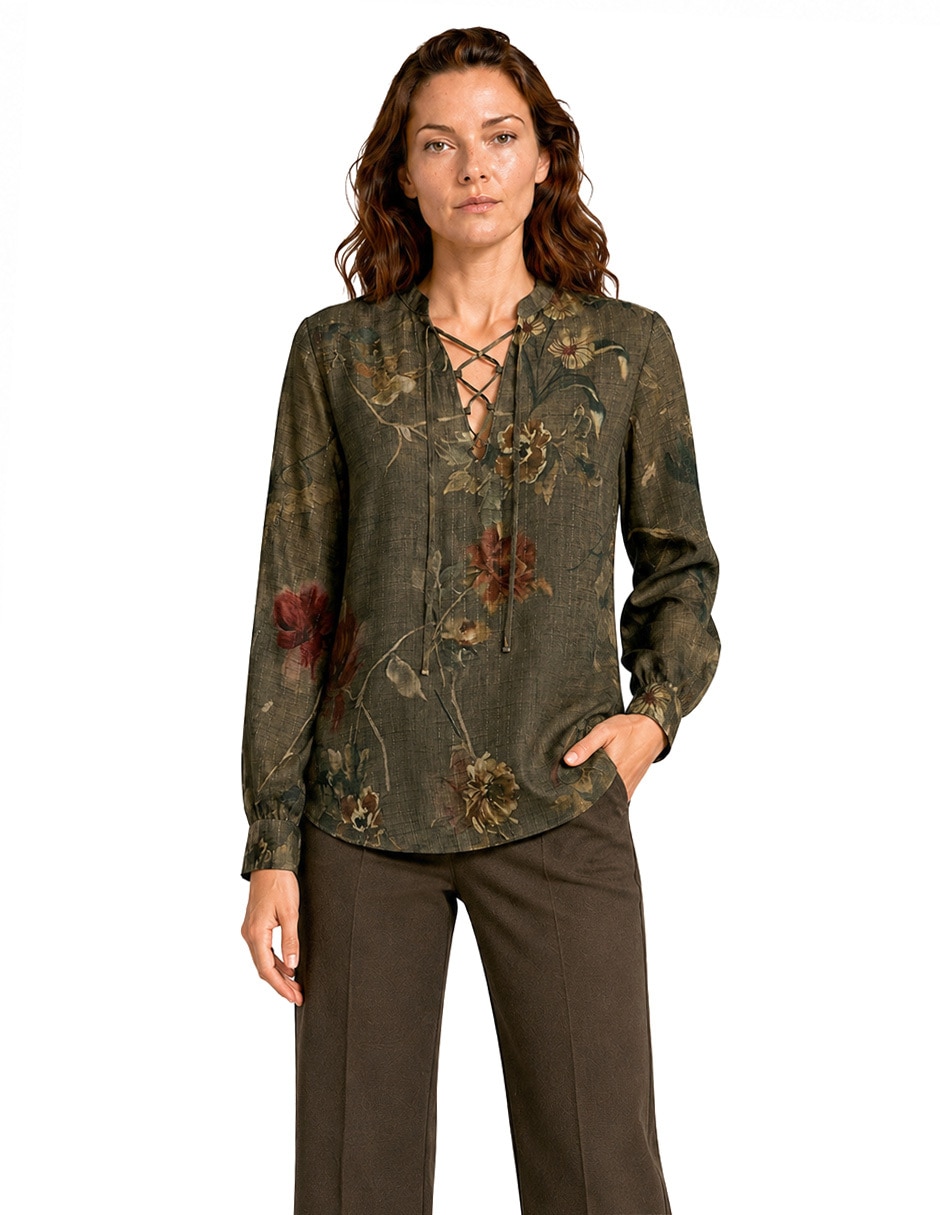 Blusa foley's manga larga para mujer