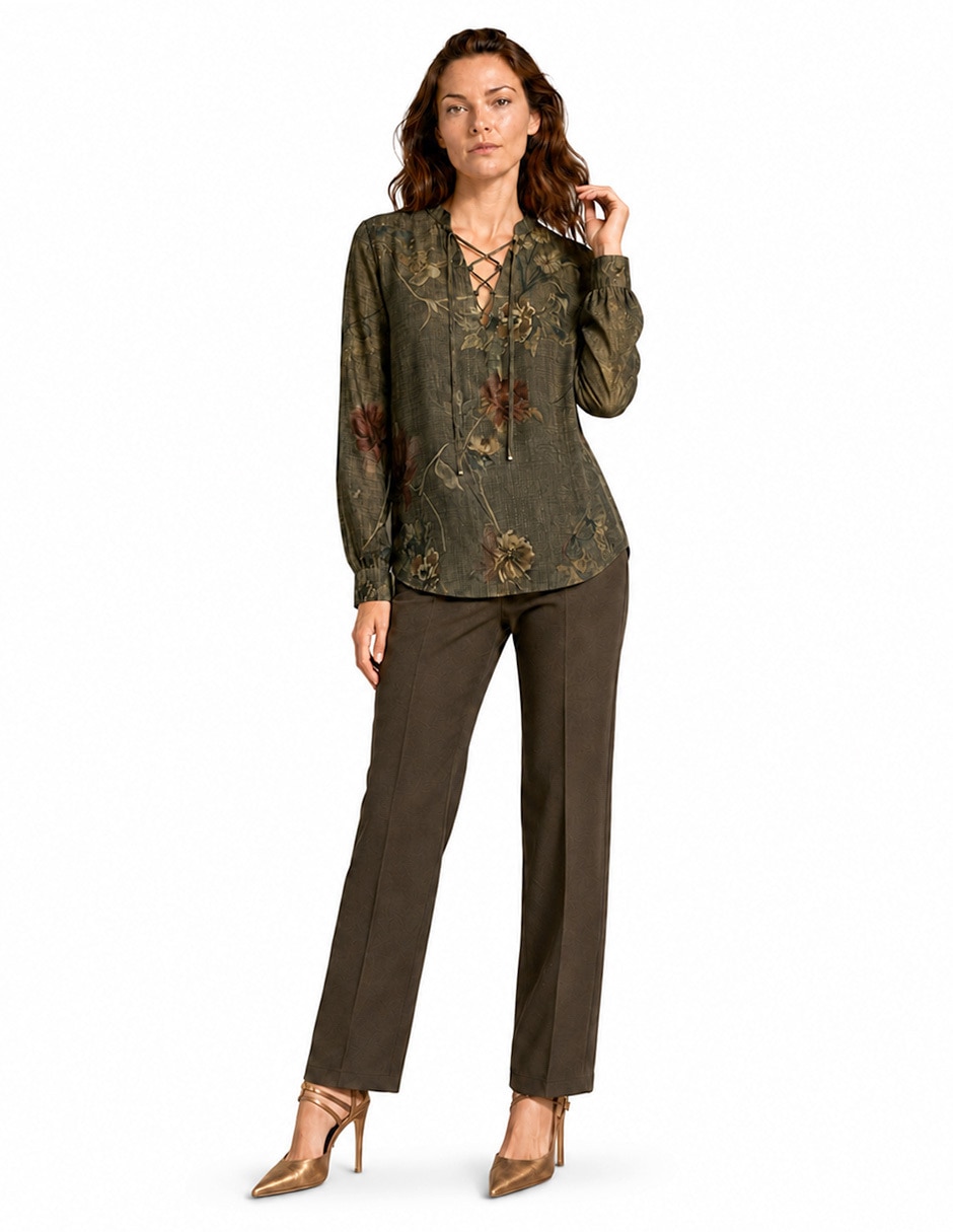 Blusa foley's manga larga para mujer
