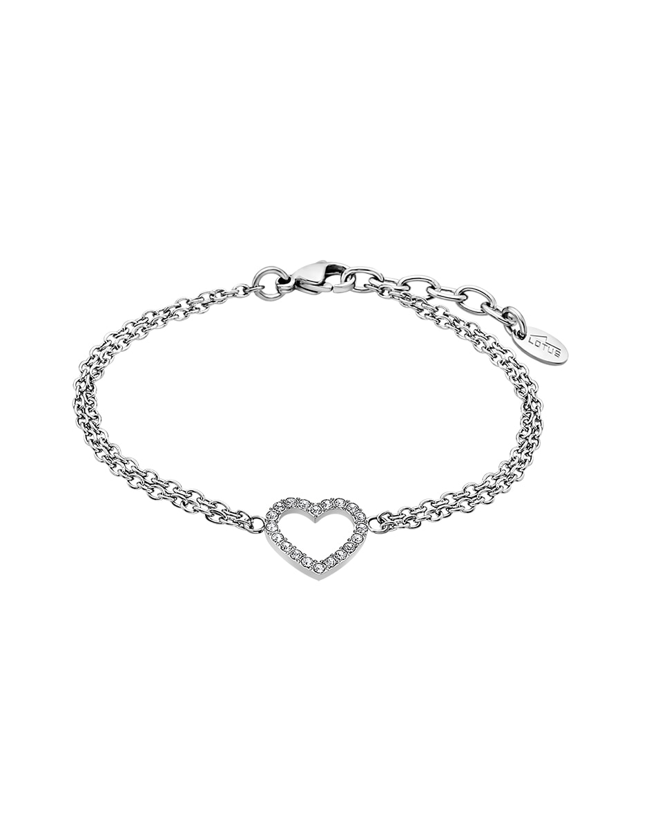 Pulsera lotus style zirconia cúbica woman's heart