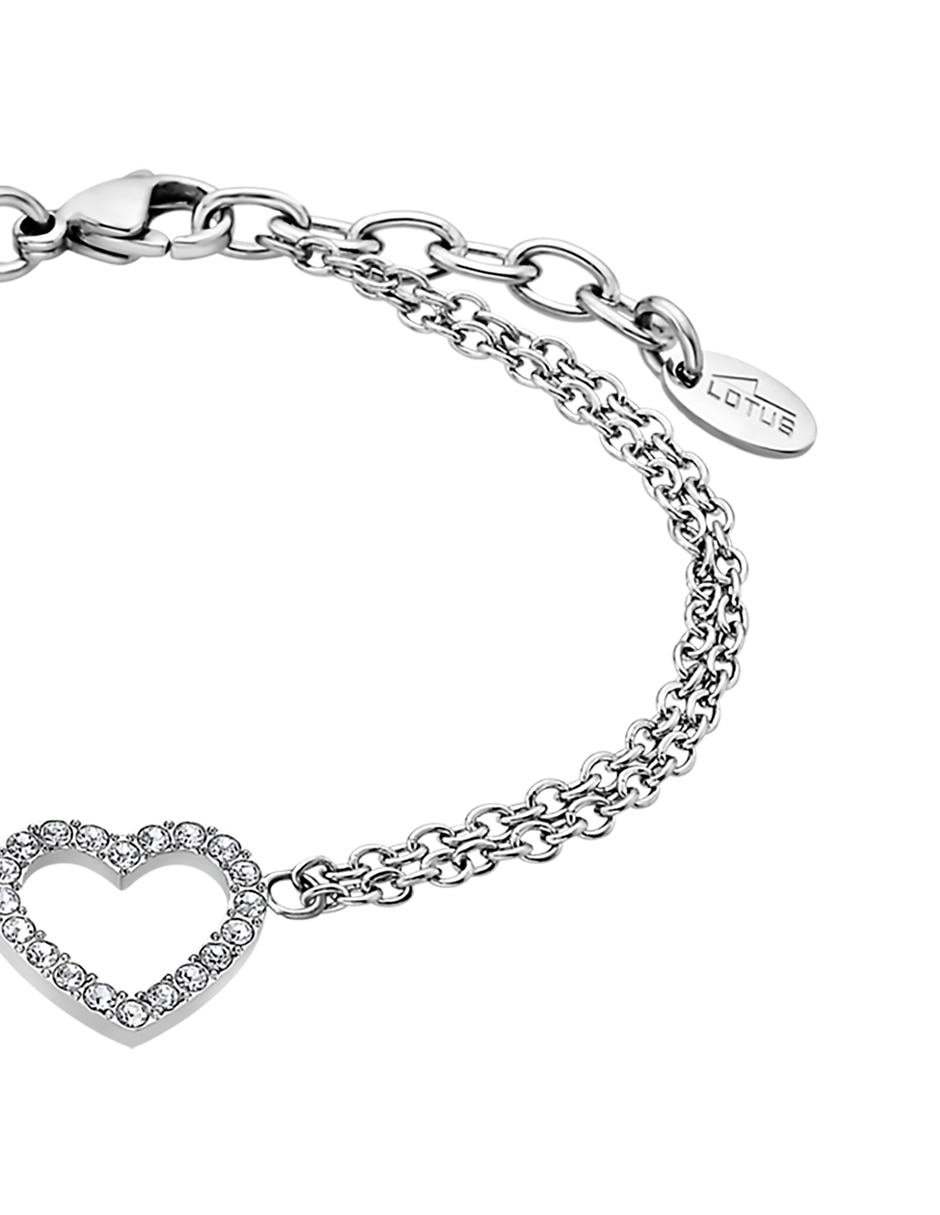 Pulsera lotus style zirconia cúbica woman's heart