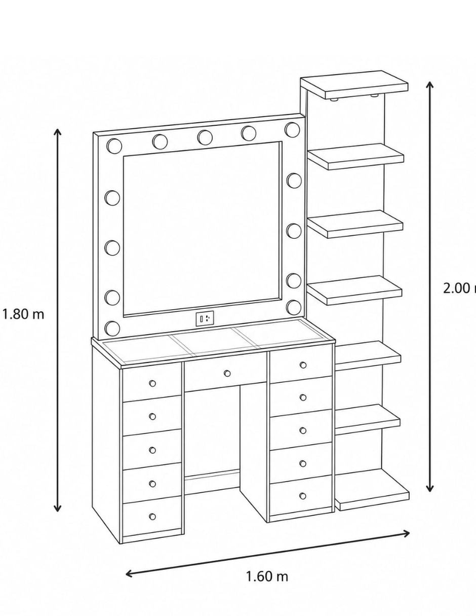 Tocador Vanity mdf 5