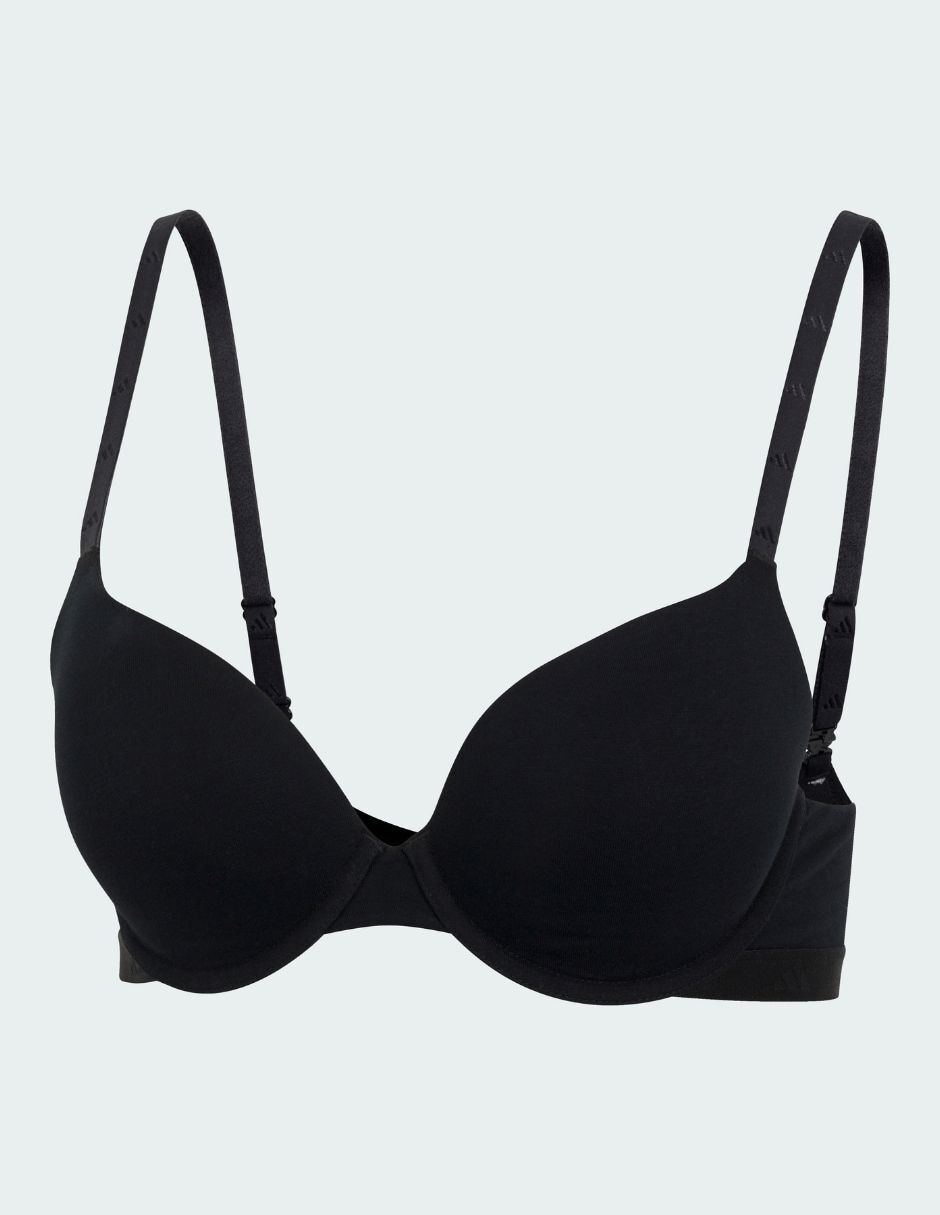 Brassiere escote profundo adidas copa push up para mujer