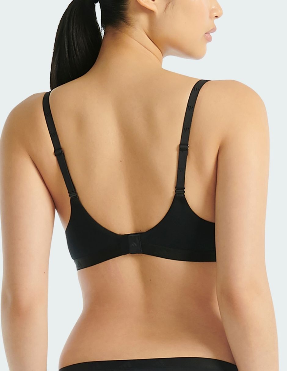 Brassiere escote profundo adidas copa push up para mujer