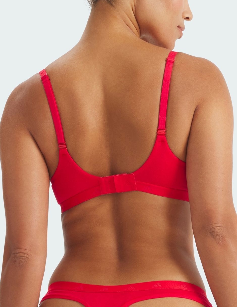 Brassiere escote profundo adidas copa push up para mujer