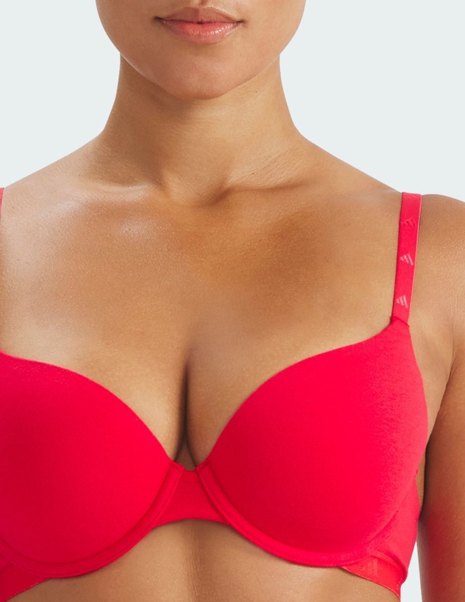Brassiere escote profundo adidas copa push up para mujer