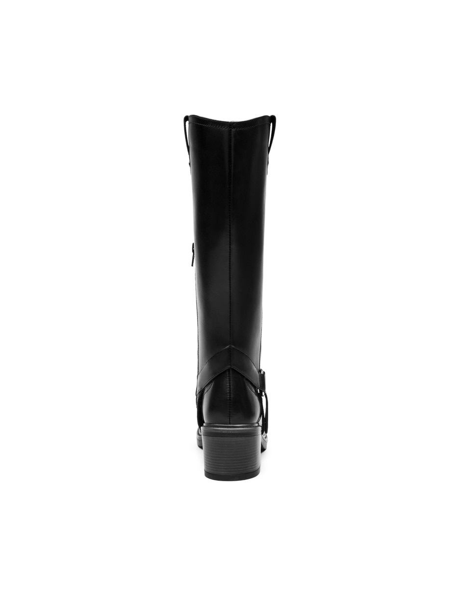 Bota abajo de la rodilla de piel para mujer 5