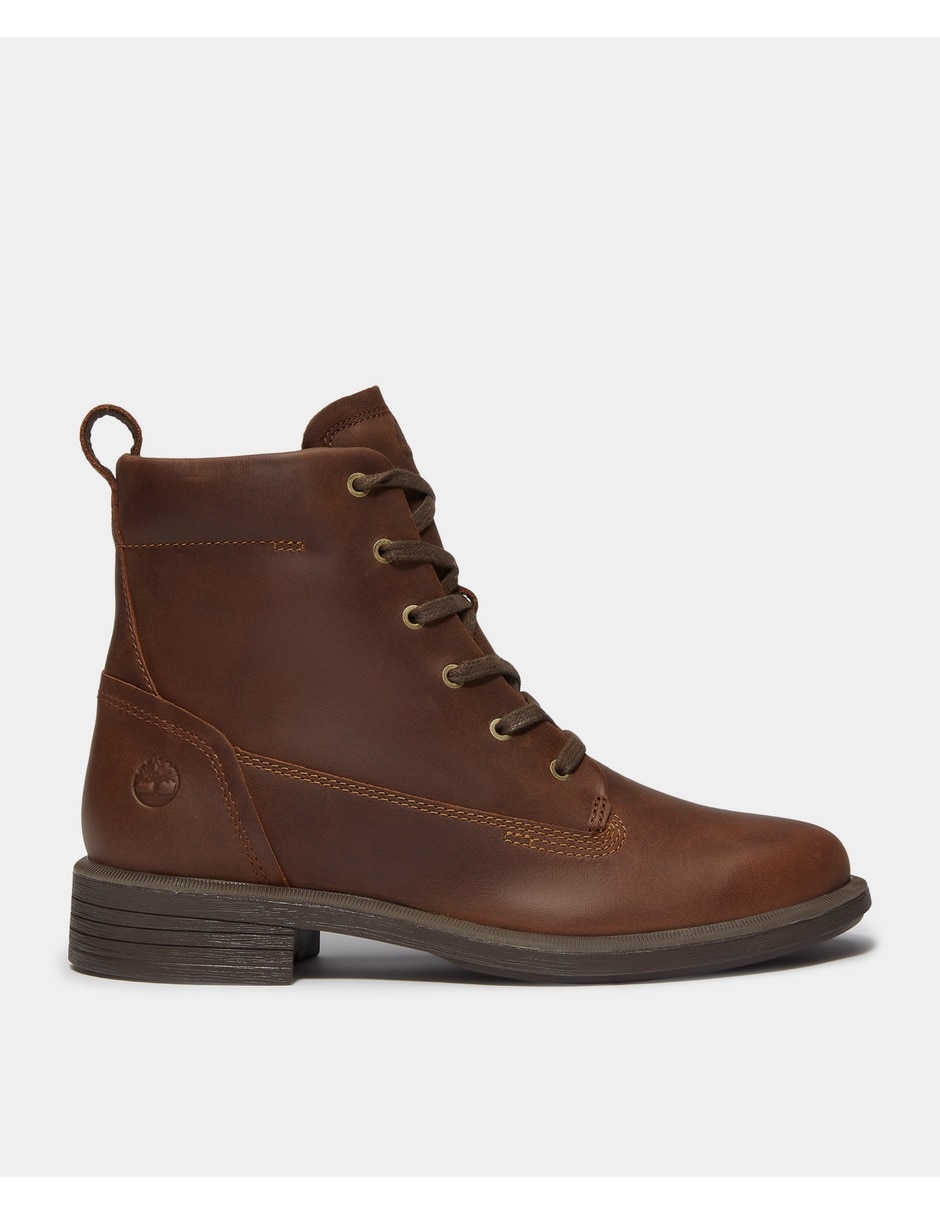 Bota al tobillo verona square de piel para mujer 1