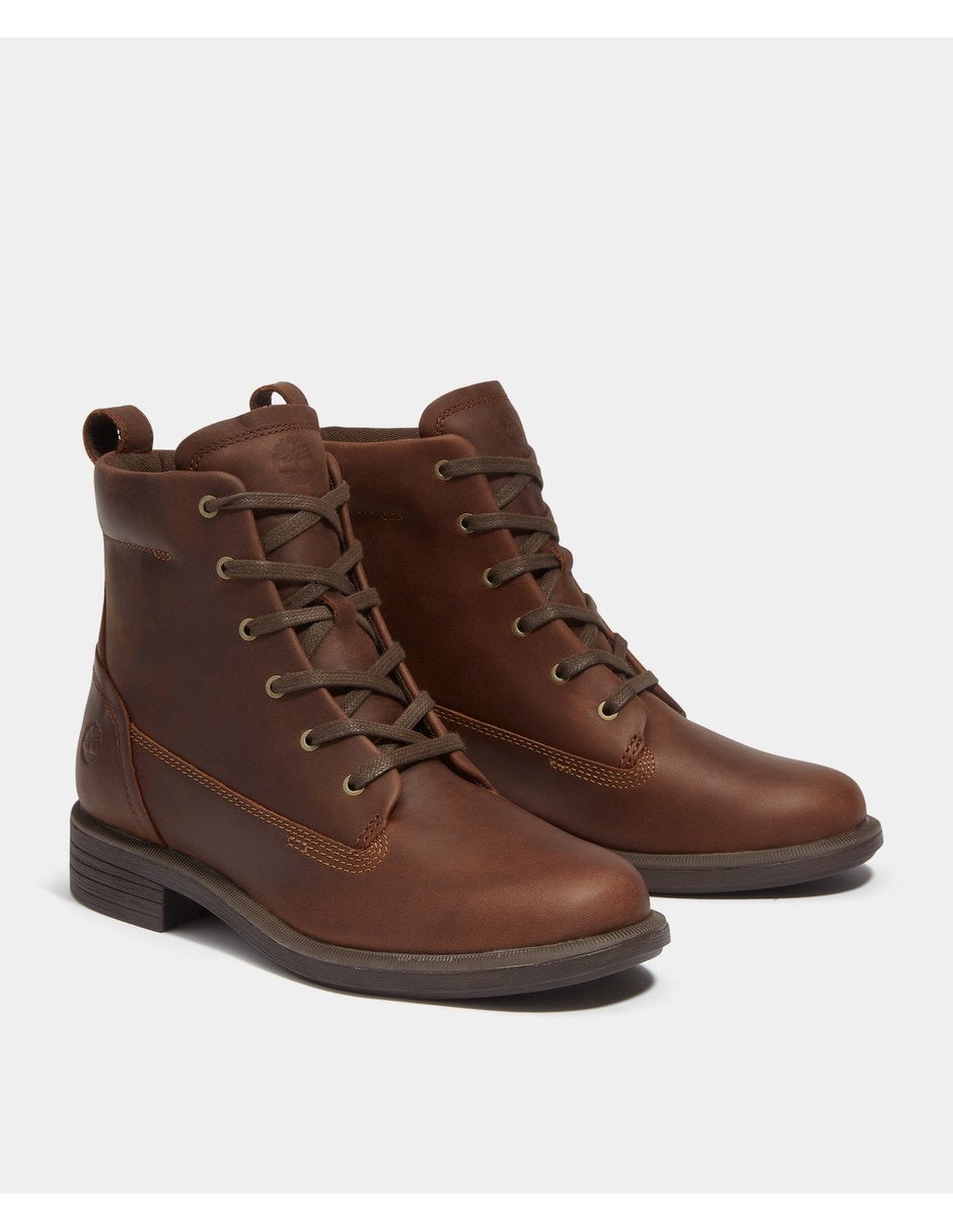 Bota al tobillo verona square de piel para mujer 4