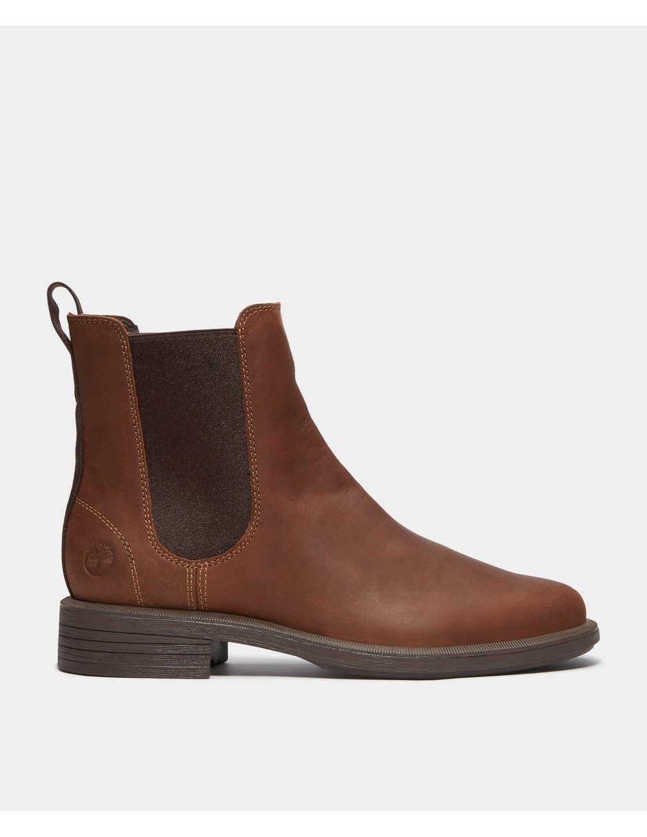 Bota al tobillo verona square de piel para mujer 1