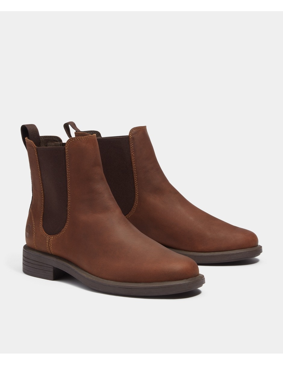 Bota al tobillo verona square de piel para mujer 4