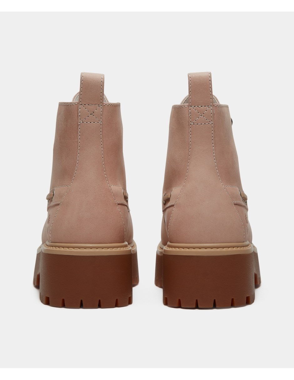 Bota al tobillo stone street de piel para mujer 5