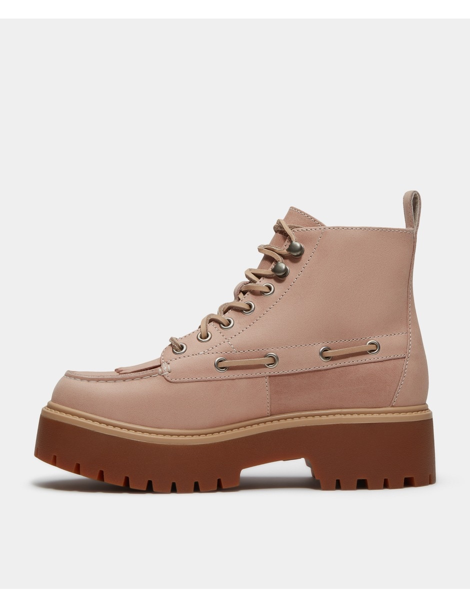 Bota al tobillo stone street de piel para mujer 6