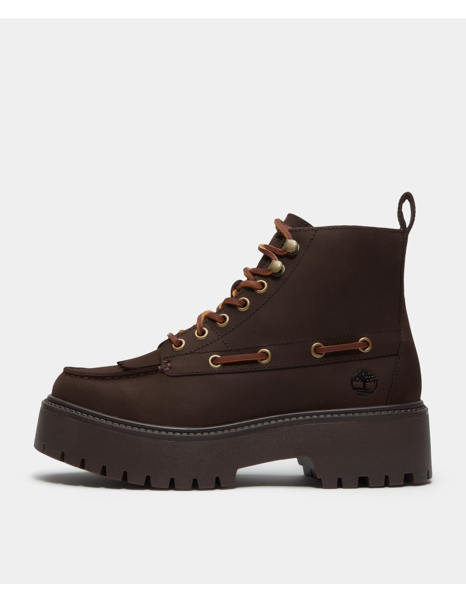 Bota al tobillo stone street de piel para mujer 8