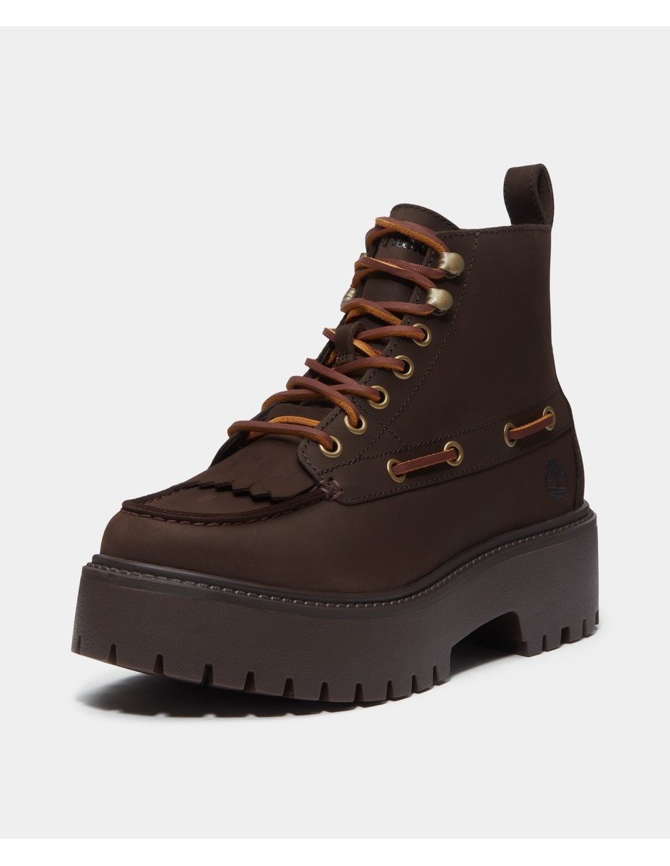 Bota al tobillo stone street de piel para mujer 9