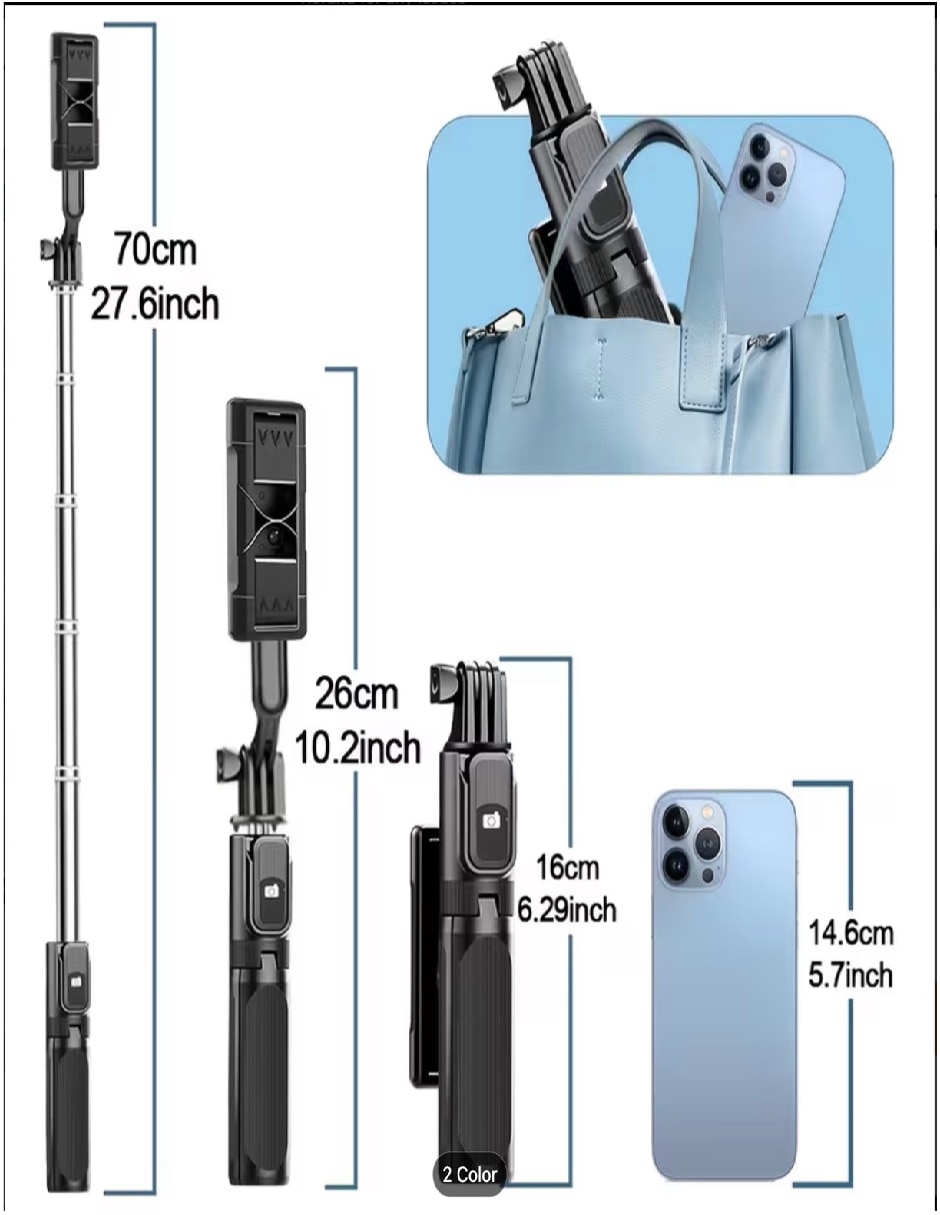 Selfie stick Commy-7795 con control remoto 2