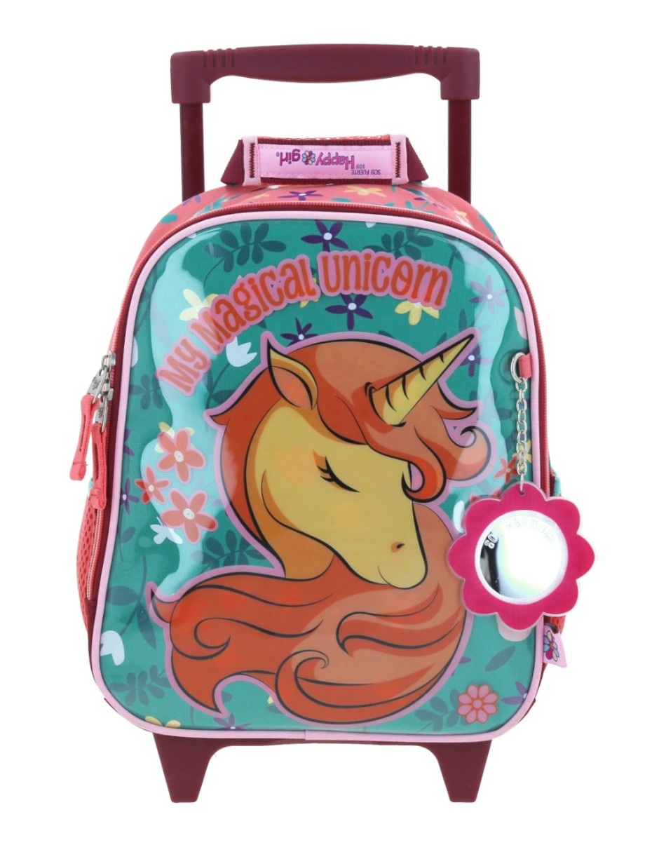 Mochila con ruedas escolar Unicornio para niña