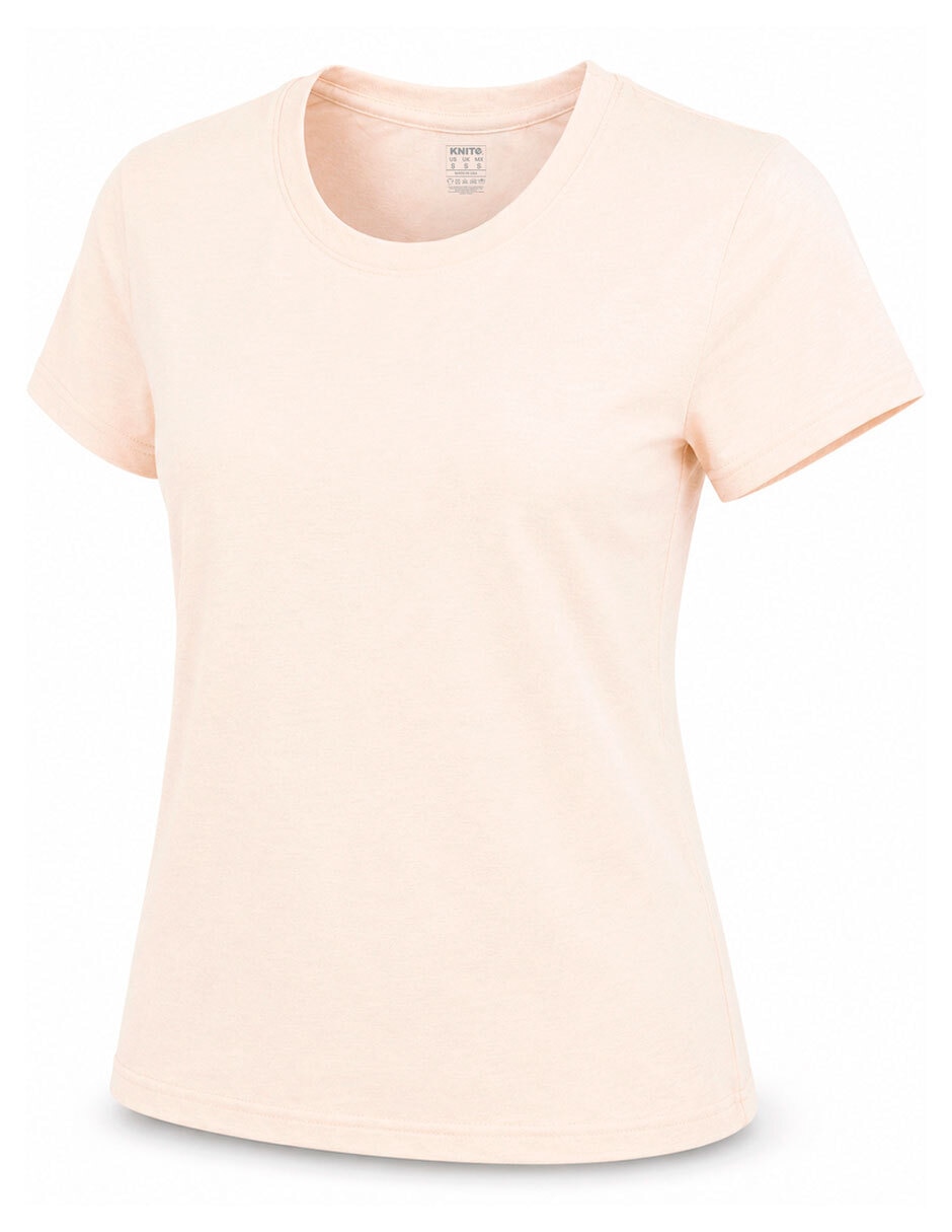 Manga corta knite cuello redondo para mujer