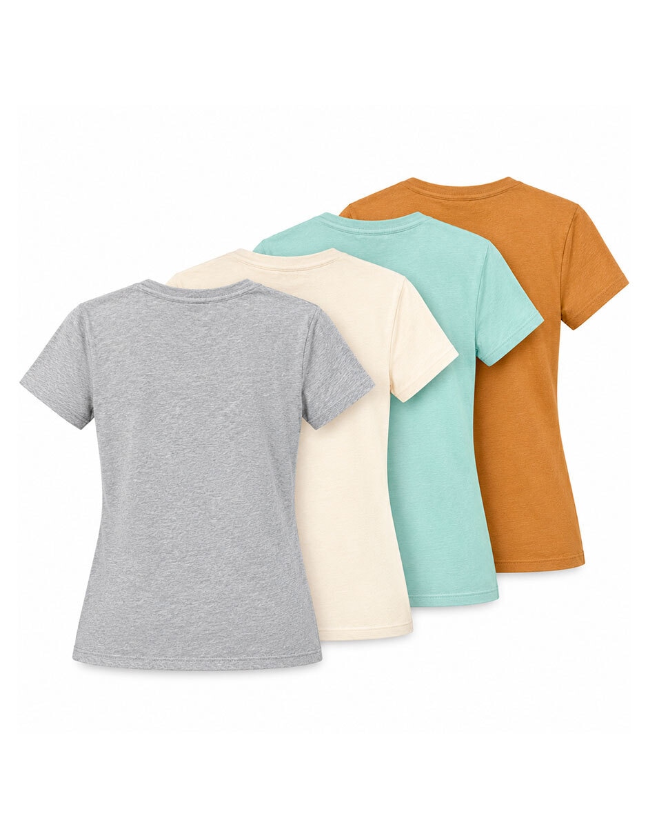 Manga corta knite cuello redondo para mujer
