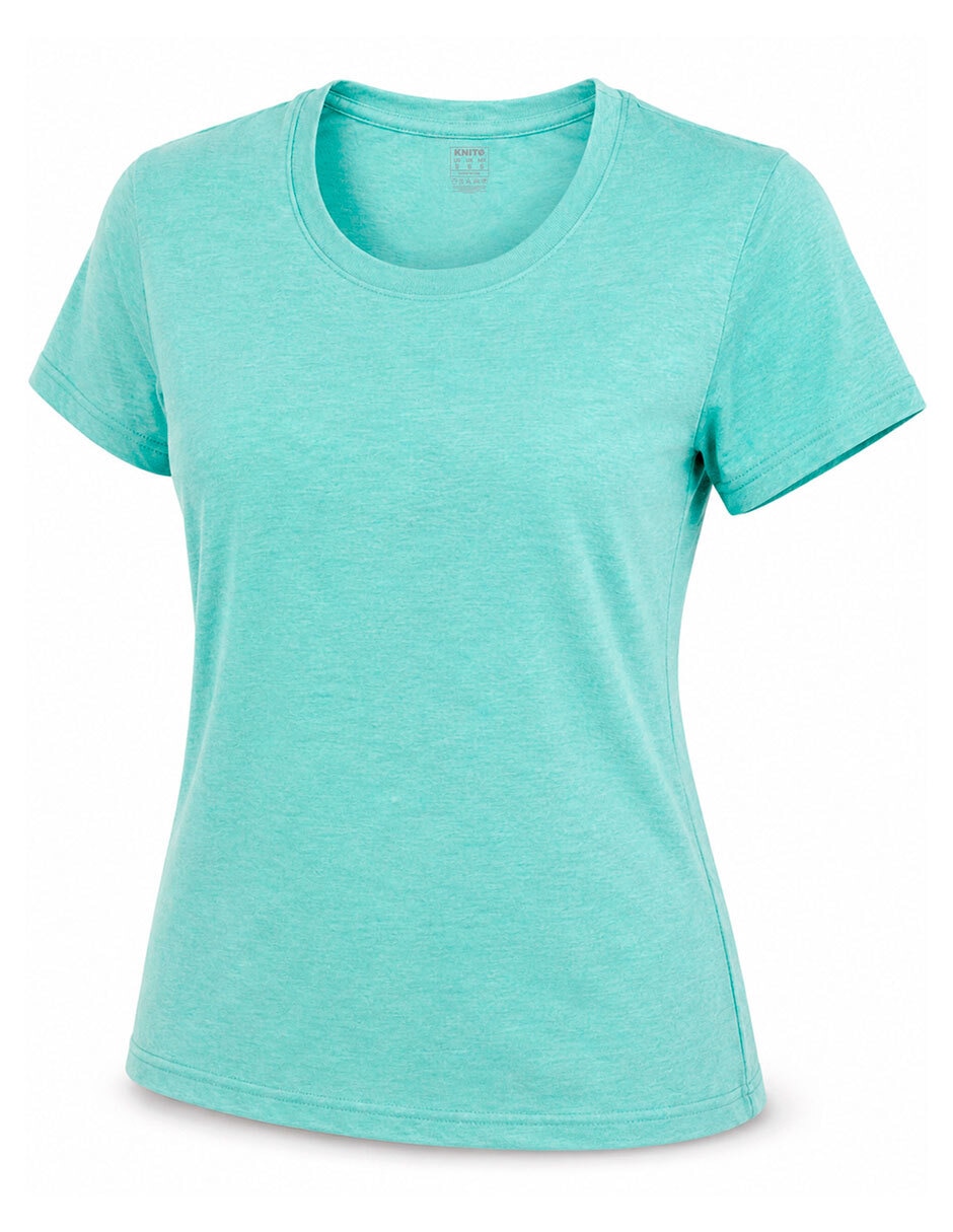 Manga corta knite cuello redondo para mujer